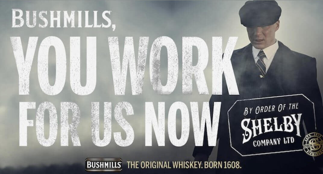 Bushmills partnership billboard